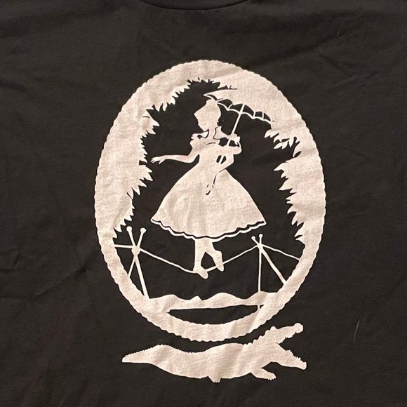 Women's Disney's Haunted Mansion Portaite Themed T-shirt Girl on Tighrope - Picture 2 of 2